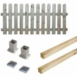 CÉMONJARDIN Kit Barrière En Bois Coquelicot H 80 Cm à Fixer