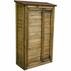 CÉMONJARDIN Armoire De Rangement De Jardin En Bois Traité 98x45x153cm, Lisboa