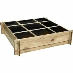 CÉMONJARDIN Carré Potager Divisé En Bois Petit Modèle