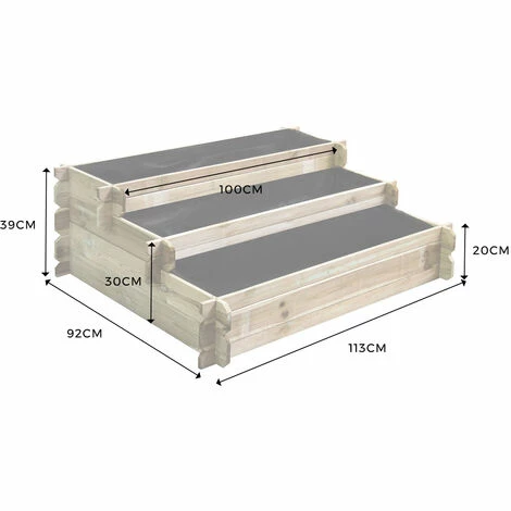 CÉMONJARDIN Carré Potager En Bois à étages - Petit Modèle – Image 4