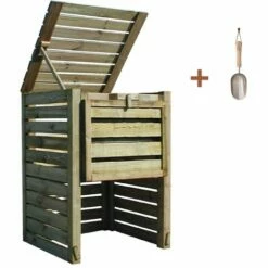 CÉMONJARDIN Composteur En Bois + Pelle