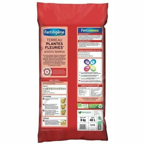 FERTILIGENE Terreau Plantes Fleuries Et Geraniums - 40 L – Image 2