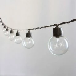 CÉMONJARDIN Guirlande Lumineuse Solaire 40 Ampoules Rondes