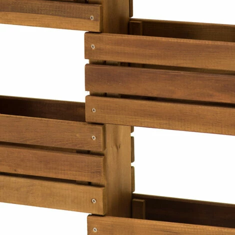 CÉMONJARDIN Etagère à Plantes Murale En Bois 7 Bacs – Image 2