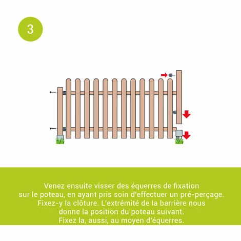 CÉMONJARDIN Kit Clôture En Bois Prunus H 80 à Enfoncer – Image 3