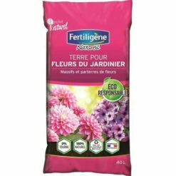 FERTILIGENE Terre Pour Fleurs Du Jardinier 40L