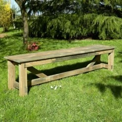 CÉMONJARDIN Banc De Jardin 3 Places En Bois Traité Autoclave, Normand