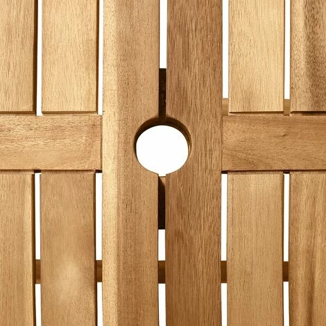 CÉMONJARDIN Salon De Jardin Rectangulaire En Acacia Fidgi - 4 Chaises – Image 4